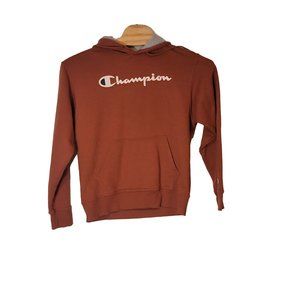Champion Hooded Sweatshirt Pull Over Rust/Brown Long Sleeve Hoodie Size Men's‎ M
